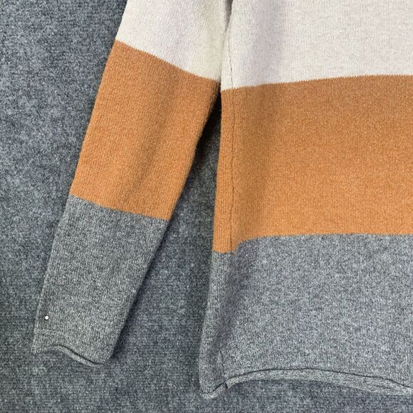 Pinque Long Sleeve Sweater Fall Block Colors Women S Rolled Hems - Picture 4 of 11